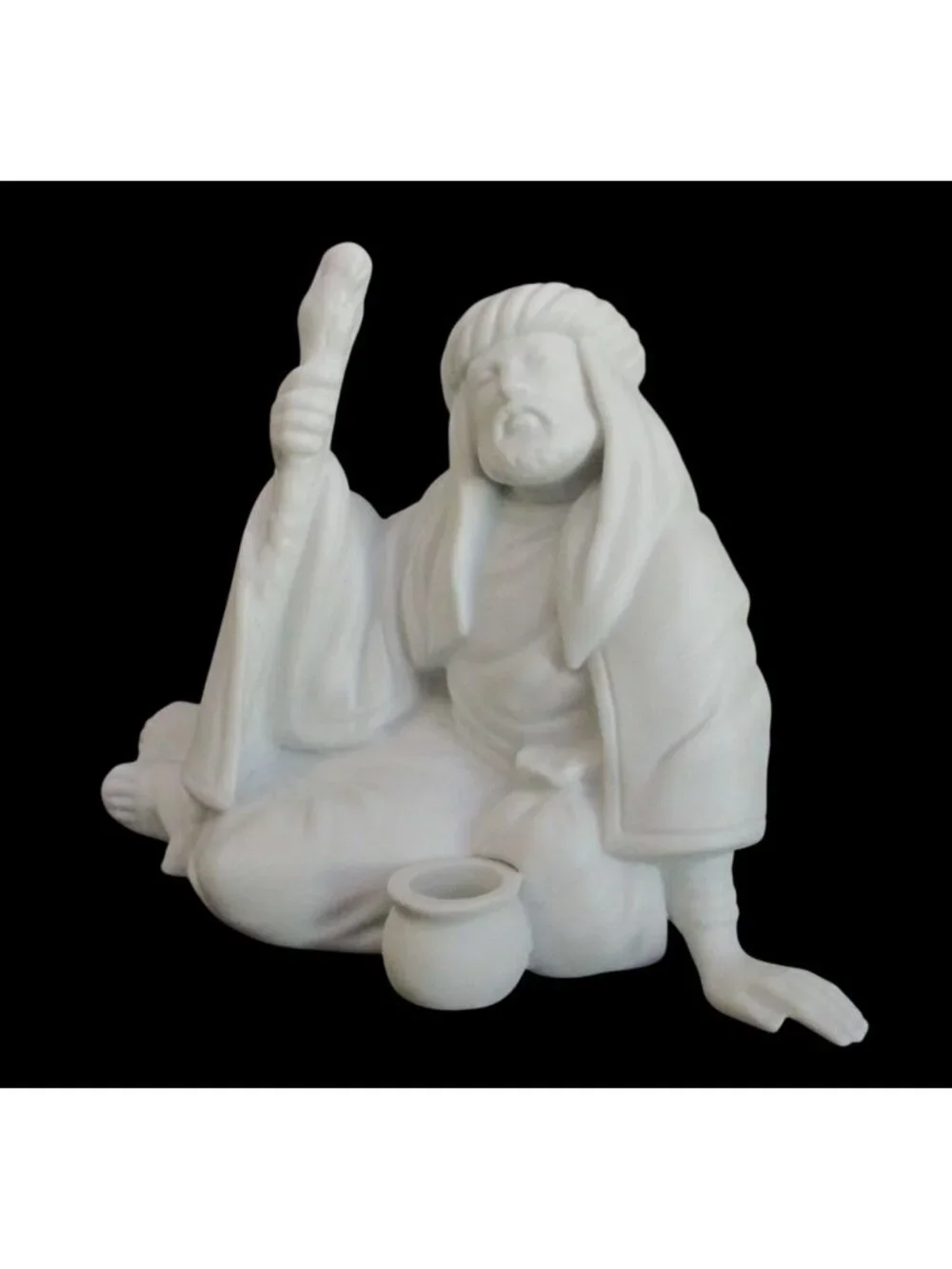 Vintage Avon Nativity The Poor Man Figurine: 1990 Porcelain Bisque, Original Box